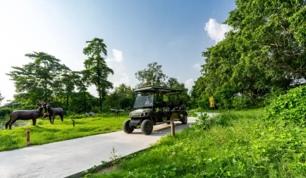 Eco-friendly waste-to-art parks promoting sustainability over traditional zoos