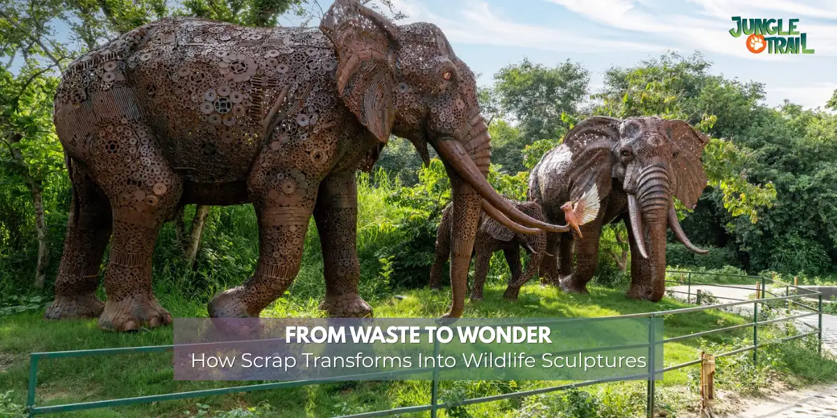 From Waste to Wonder: How Scrap Transforms Into Wildlife Sculptures at Jungle Trail Noida