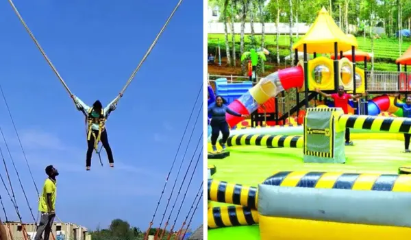 Visitors enjoying hands-on activities and discovering creative, sustainable art at Jungle Trail Noida