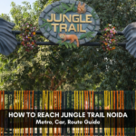 Jungle Trail Noida entrance elephant sculpture eco park