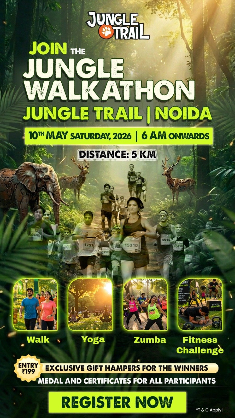Jungle Trail jungle walk event promotion jungle trail park noida