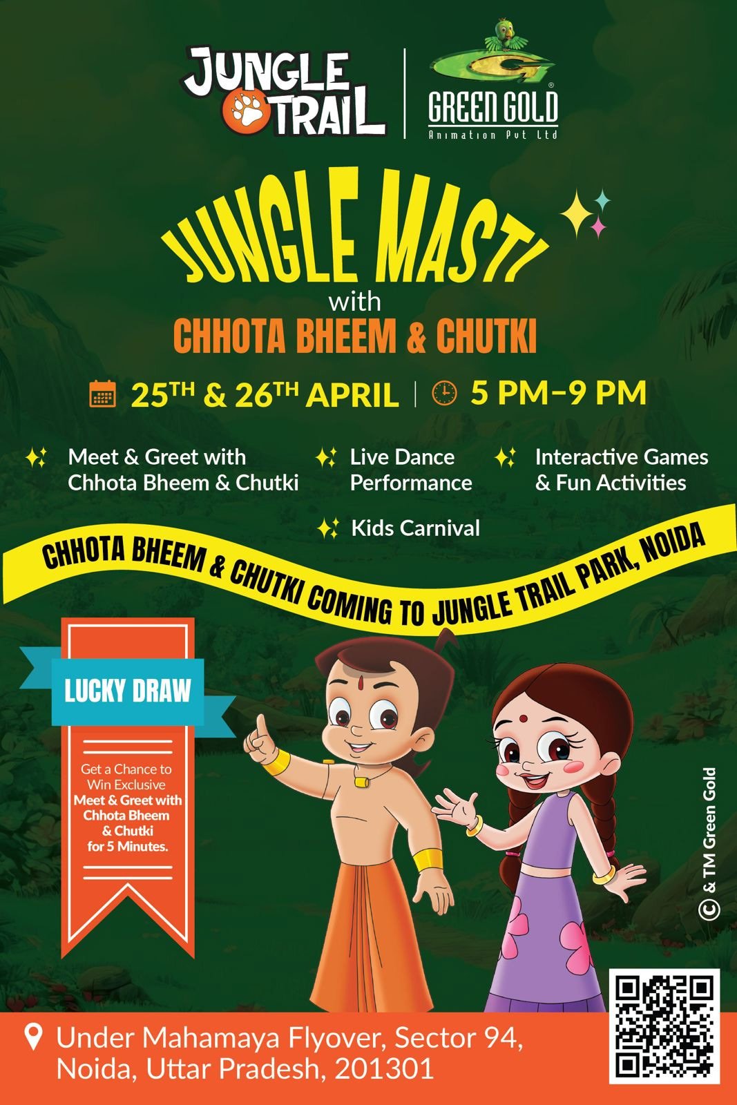 Chhota Bheem & Chutki Live Event in Noida | Jungle Trail — 25–26 Apr