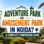 Adventure park or amusement park in Noida comparison guide featuring thrilling rides, climbing activities, and family entertainment.