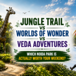 Jungle Trail Noida vs Worlds of Wonder vs Veda Adventures comparison for the best family adventure park in Noida.