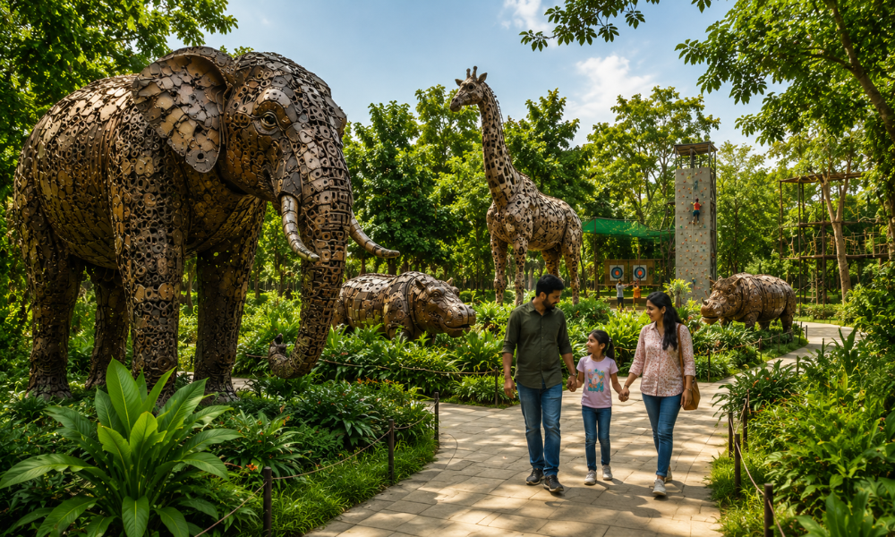 weekend outing with family in jungle trail noida 