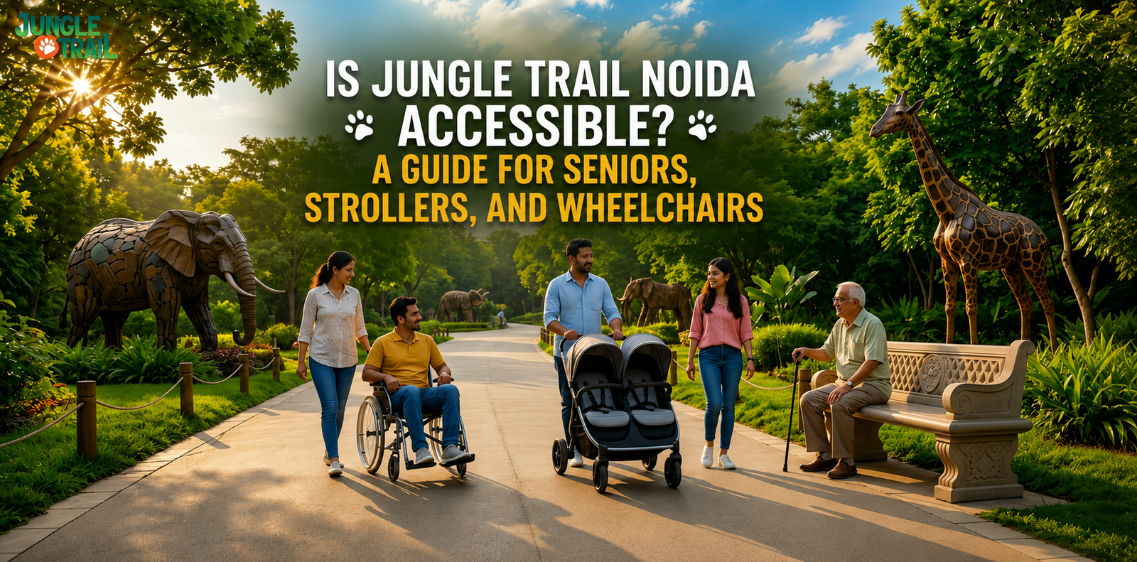 Jungle Trail Noida accessibility for seniors, strollers, and wheelchair users
